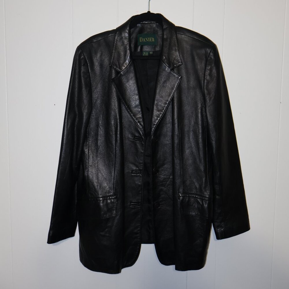 Danier Genuine Leather‎ Blazer Jacket Black (Women’s XL)